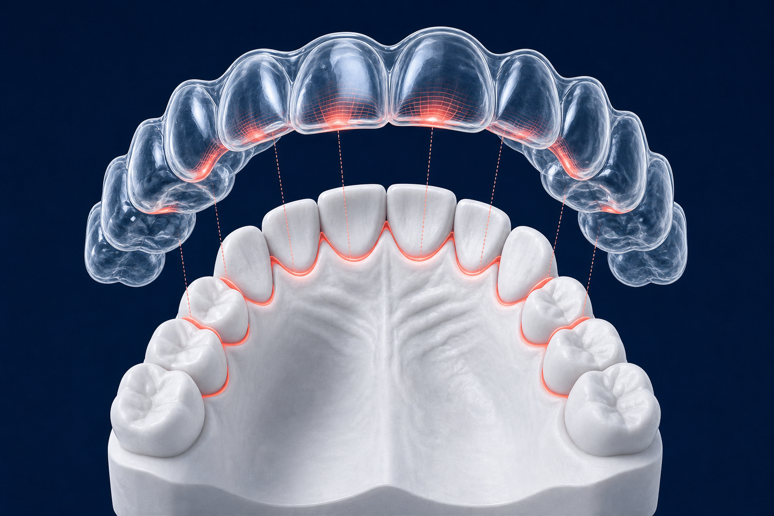 Warped aligner gaps