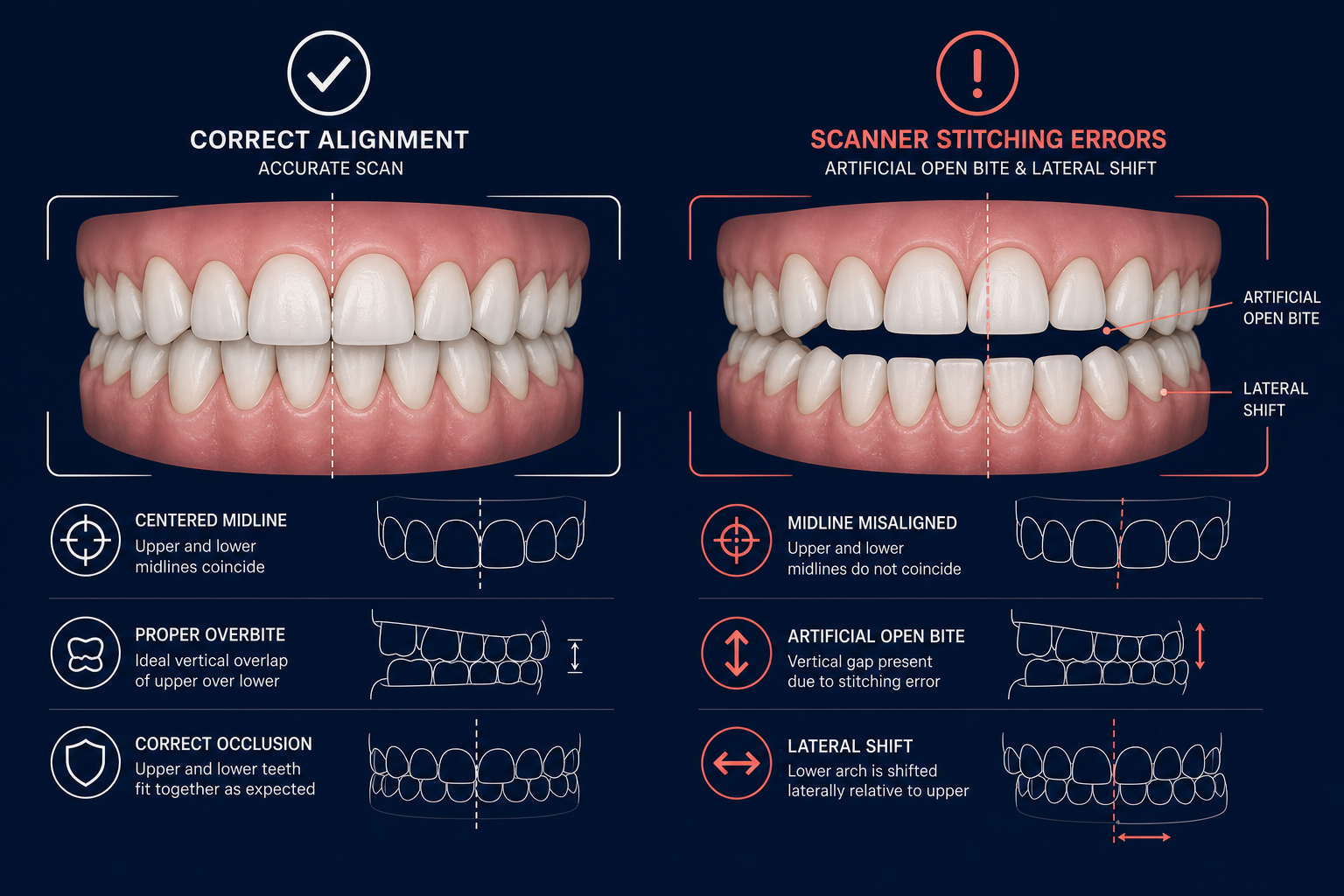 Bite alignment comparison