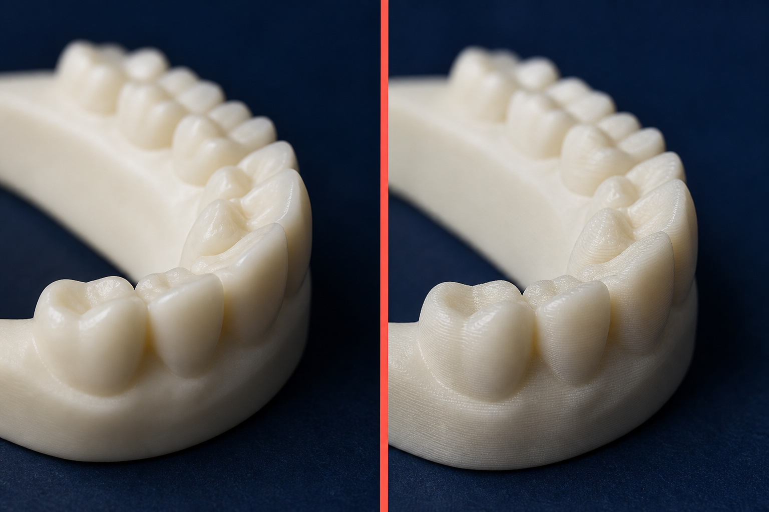 Printed model surface quality