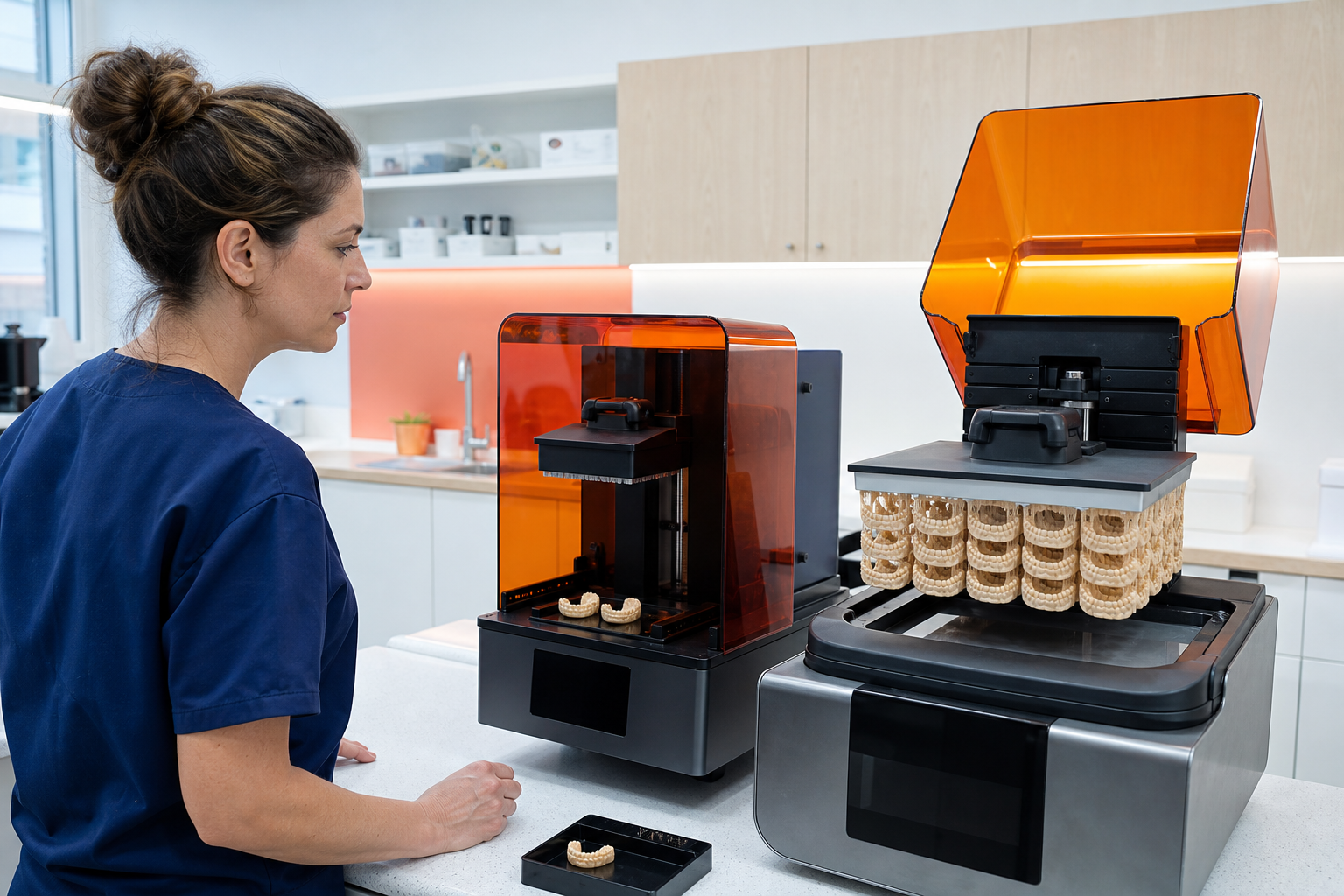 Orthodontic printing throughput