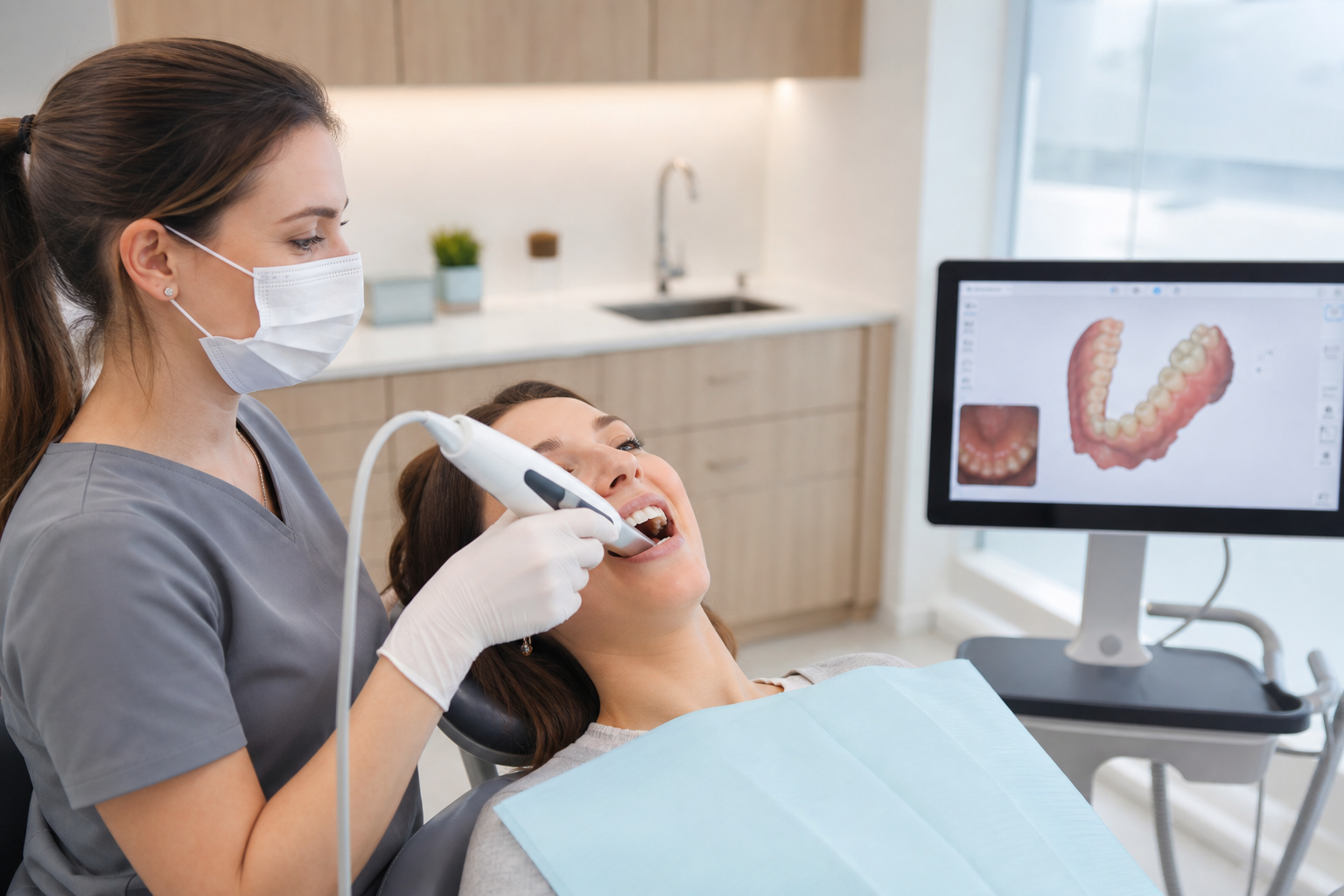Comfortable intraoral scanning