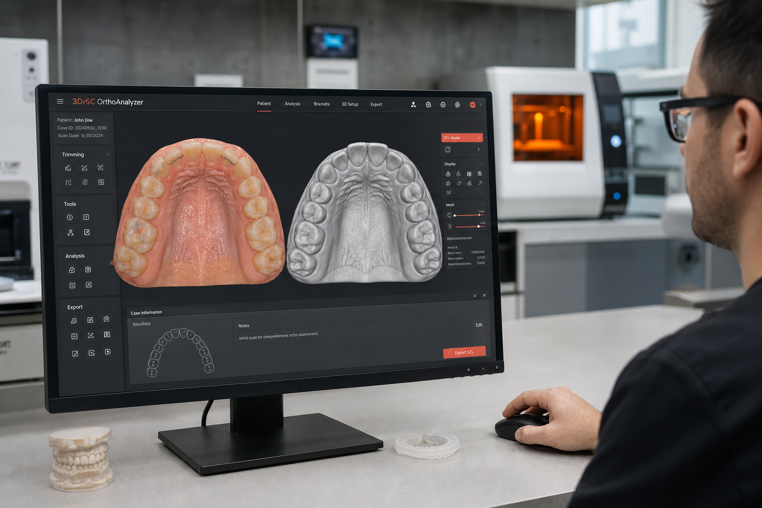 Scan and STL model