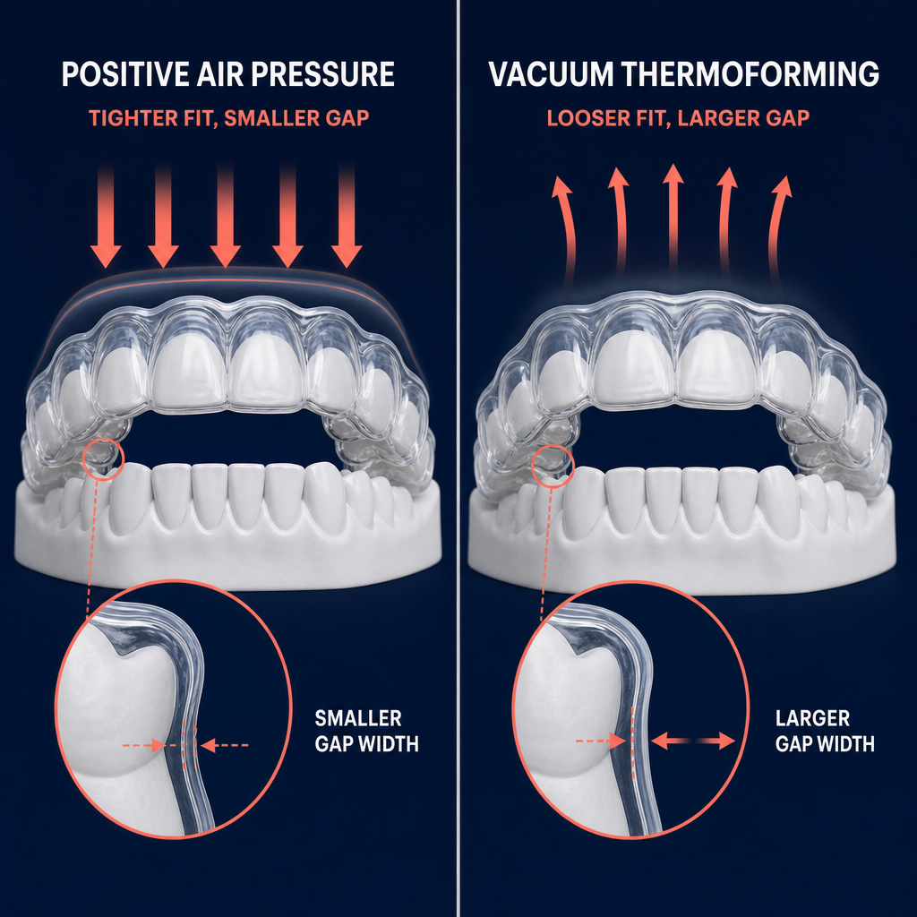 Pressure forming comparison